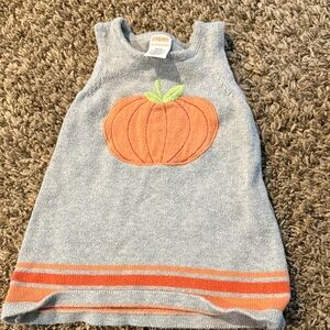 Gymboree Gray and Orange Pumpkin Dress